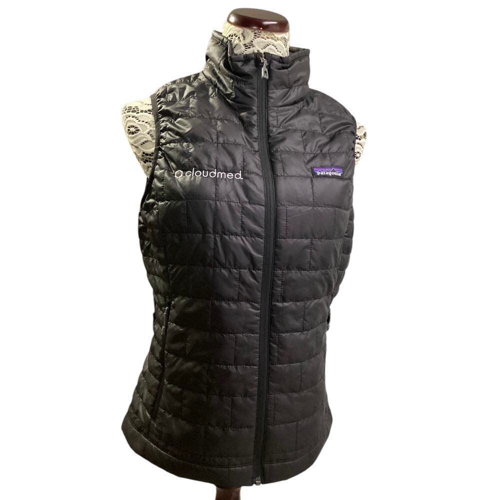 Patagonia Women's Nano Puff Vest "cloudmed" logo embroidered on the left chest M